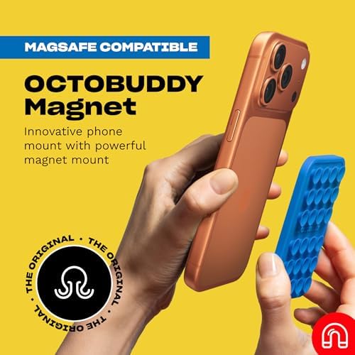 OCTOBUDDY Magnet - Dual Magnetic & Suction Phone Mount - Baby Blue Jay - Image 2