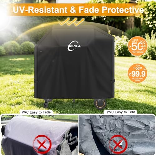 Kipiea 600D Heavy Duty Grill Cover for Traeger Timberline 850, Waterproof Wood Pellet Smoker Cover with Windproof Buckles, Pellet BBQ Grill Covers for Outside Anti-UV, No Tear, No Fading - Image 6