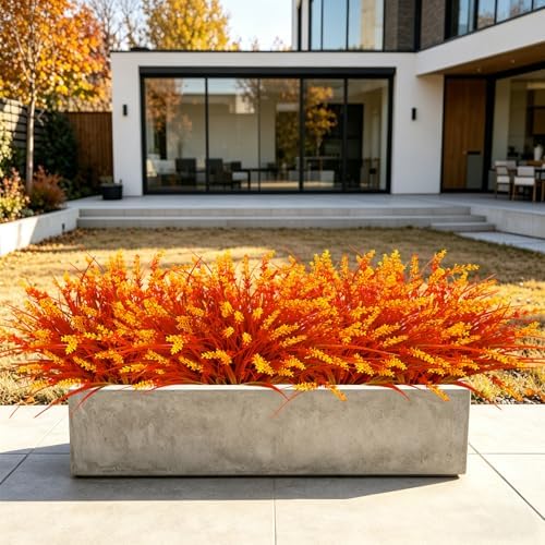 20Pcs Fake Plants Artificial Flowers Monkey Grass for Outdoors，UV Resistant Realistic Fall Artificial Flowers for Outdoors，No Fade Shrubs Outside Decor for Courtyard Porch Patio Garden - Image 7