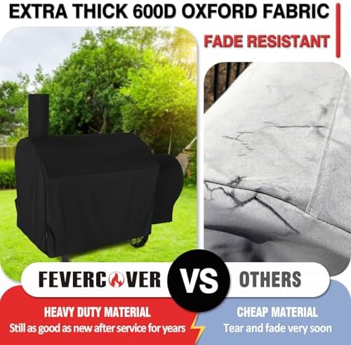 Grill Cover for Oklahoma Joe's Longhorn Offset Smoker Grill, 70 Inch Heavy Duty Waterproof Durable Grill Covers, Black - Image 4