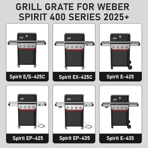 Utheer Spirit 400 2025+ Grill Grates, 17.5 Inch Porcelain Cast Iron - Image 6
