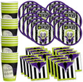 Beatlejuice Party Supplies - Ghost Birthday Supplies - Halloween - Tableware Set Includes Plates Napkins Cups - Kit for 16 by BirthdayGalore