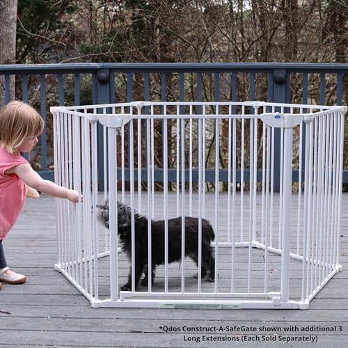 Qdos Safety Construct-A-SafeGate Long Extension | White | Extra 23.5" Section for Qdos Safety Construct-A-SafeGate - Use to Create Extra-Large or freestanding Baby Gates - Image 3