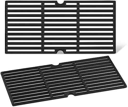 17 Inch Grates G460-0500-W1 463645015 Grill Replacement Parts for Charbroil Grill Grate 463633316 G517-0014-W1 463672416 463642116 463251414 463622515 463672016 463650413 Cast Iron Cooking Grates 2Pcs by Charbrofire