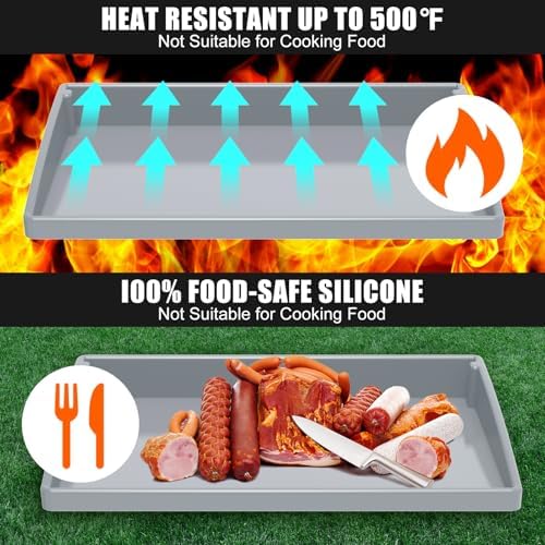 Silicone Griddle Mat Cover for Blackstone - 22 Inch True All-Encompassing Coverage Heavy Duty Food Grade Grill Buddy Mat, All Season Cooking Surface Protective Cover - Image 6