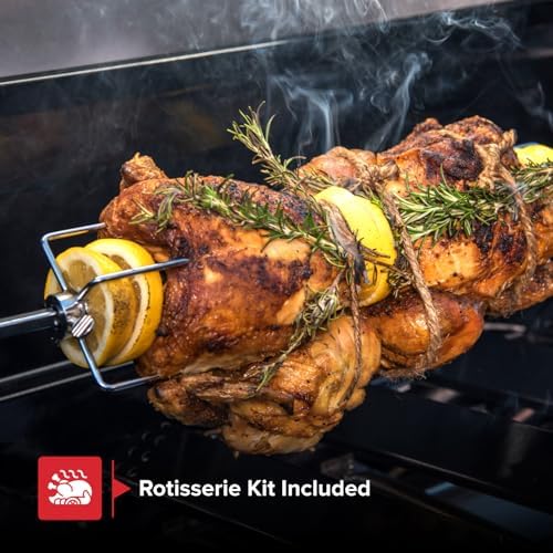 Nexgrill Deluxe 6-Burner Gas Grill, Ceramic Side Burner & Rotisserie Kit - Image 7