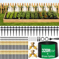 Bluepro 320FT Drip Irrigation System with Brass Splitter & Copper Nozzles by Bluepro