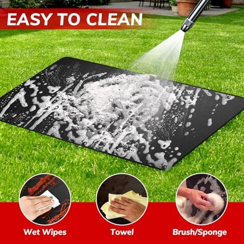 60x40 inch Under Grill Mats for Outdoor Grill, Fireproof Waterproof BBQ Pad - Image 4