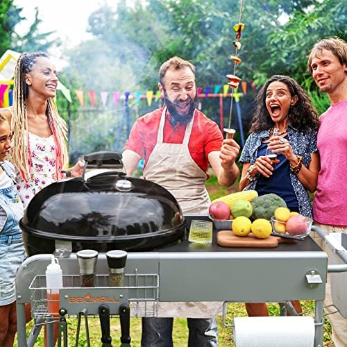 Grill Table for Weber 22" &18" Original Kettle, for Weber Grill Table, Stand Cart for JumboJoe Master-Touch Charcoal Outdoor Prep Performer Charcoal Accessories for Outside - Image 6
