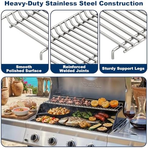 Replacement Warming Rack for Nexgrill Home Depot 720-0925P 720-0925PG 720-0925S 720-0925 720-0925PA, Stainless Steel Upper Grill Warming Rack for Nexgrill 3/4-Burner Gas Grill Parts, 23.62" x 7.2" - Image 4