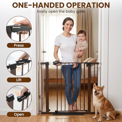 Baby Gate for Stairs, 29.7-40.6" Adjustable Dog Gate Indoor, No Drilling - Image 4
