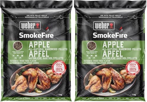 Weber Grillmaster Apple All-Natural Hardwood Pellets, 20 lb Bag (Pack of 2) by Unknown