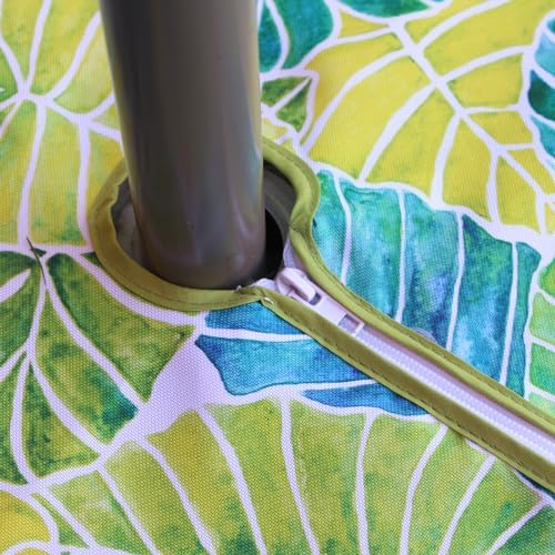 EHouseHome Outdoor and Indoor 60x60 inch Tablecloth with Umbrella Hole and Zipper, Waterproof Zippered Patio Cloths, Spring/Summer Table Covers for Backyard Circular Table/BBQs/Picnic - Image 4
