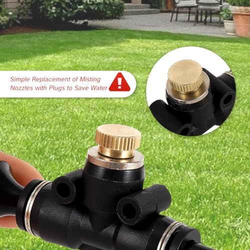BRBASAP 20Pcs Mister Nozzles Plugs for Outdoor Cooling System Replacement Parts for High Pressure Misting Tips 10/24 Screw Brass Thread Misting Nozzle Plug Patio Misters Accessories - Image 5