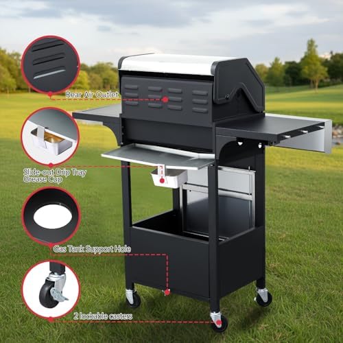 3-Burner Propane Gas Grill with Side Burner - Image 6