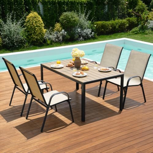 PIZZELLO Patio Dining Table for 6, 59" Rectangular Outdoor Patio Tables - Image 2