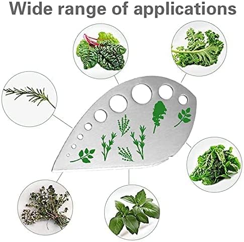 Herb Stripper, Jiaedge Green 9 holes Stainless Steel Kitchen Herbs Leaf Stripping Tool, Metal Herb Peeler for Kale, Collard Greens, Thyme, Basil, Rosemary Stripper - Image 6