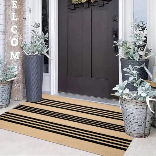 BUAGETUP Front Door Mat 24"x51",Striped Washable Front Porch Rug Fall Decor - Image 7