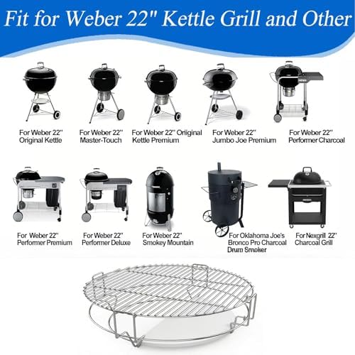 S24 (1-Pack) Cooking Grate System Grilling Accessory for Weber 22" Kettle Grill and Big Green Egg XL - Image 4