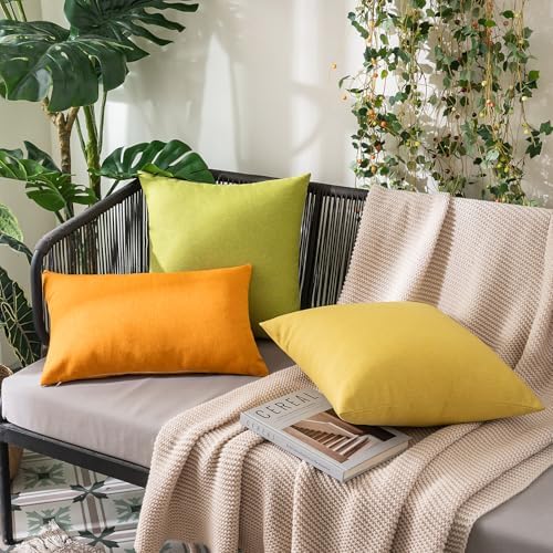 MIULEE Decorative Outdoor Pillow Covers Fall 20x20 Pumpkin Orange - Image 5
