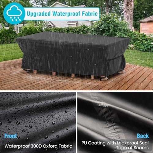 Patio Furniture Covers Waterproof Outdoor Table Cover 90"L x 62"W x 28"H - Image 3