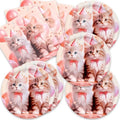 Egami 40pcs Cat Party Supplies,include 20 Dessert plate and 20 Napkin,kitten Party Plate Napkin Set,Used for Cat Party Decoration by Egami