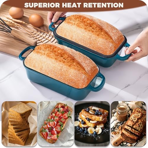 Cast Iron Loaf Pan with Lid, 9x5 Loaf Pans for Homemade Bread - Image 4