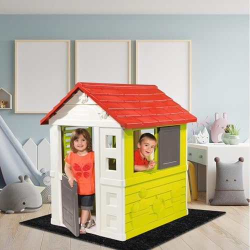 Outdoor Playhouse Mat, 59'' x 55'' Waterproof Outdoor Playhouse Activity Rug with Non Slip Backing Outside Game House Play Mat Home Floor Playhouse Pad Rug, Portable - Image 2