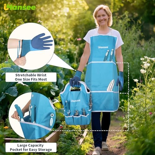 Blue Garden Tools Set 12-Piece, Gardening Gifts for Women Men - Image 5