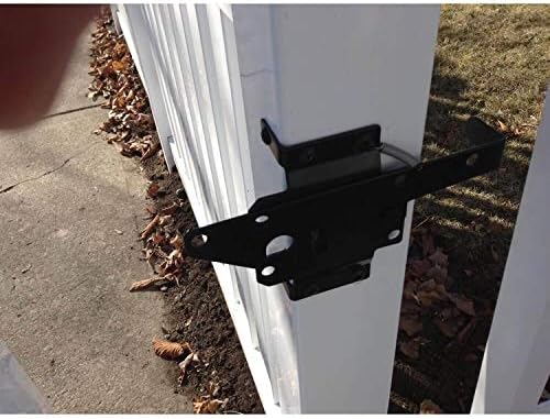 Vinyl Gate Latch Black (for Vinyl, Wood, PVC etc Fencing) Fence Gate Latch w/Mounting Hardware - Gate Latches Have a 90 Degree Bracket Resulting in a Positive Latch to Gate Connection - Image 5