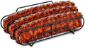Rib Rack for Smoking –Rib Racks for Grilling and Smoking for 3 Full Racks of Ribs– Fits 18" Smoker, Weber, Kamado, Traeger – BBQ Grill Accessories for Men & Meat Lovers（15", Black, 1 Pack） by Unknown