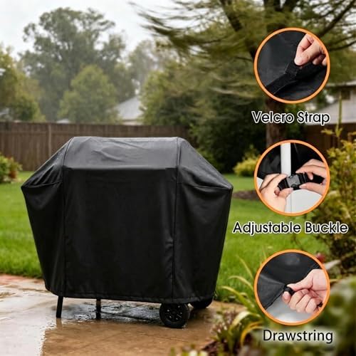 Grill Cover for Nexgrill 29" Barrel Offset Charcoal Smoker Grill - Image 4