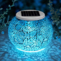 Aukora Solar Table Lights Outdoor,Color Changing Crack Glass Ball Lights by AUKORA