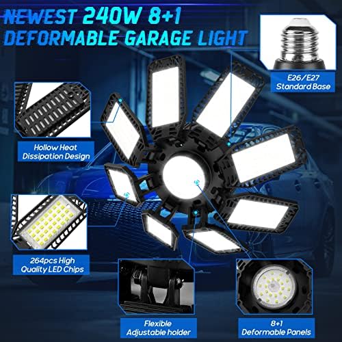 ISKYDRAW Garage Lights 6 Pack - 240W 24000LM Garage Lights Ceiling LED - Image 4