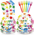 96 Colorful Art Paint 9th Birthday Party Supplies Serves 24 by Greencian