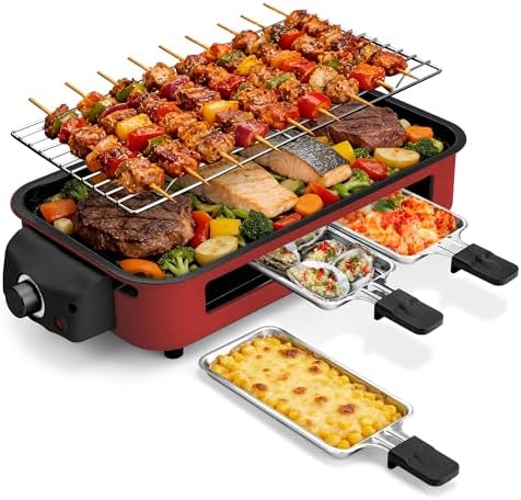Pukomc Electric Indoor Grill,2 in 1 Indoor Grills for Kitchen by Pukomc