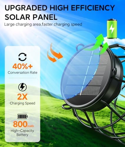 KOOPER Solar Lanterns Outdoor Waterproof, Upgraded Metal Hanging Solar Lights Outdoor Decorative, Brighter Outdoor Hanging Lantern for Yard Patio Pathway Porch Garden Decor, Gift for Women Mom 2 Pack - Image 3