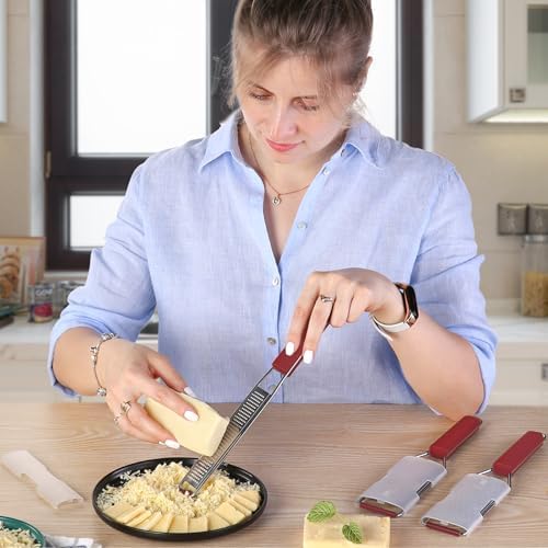 Cambom Cheese Grater Citrus Zester Lemon Zester, Pack of 3, Red - Image 6