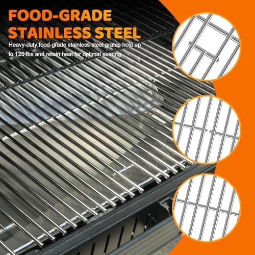 Stainless Steel Cooking Grates for Traeger Woodridge Pro Pellet Grill,Grill Grates for Traeger Woodridge Elite Pellet Grill, Sear Grate Grill Grids Replacement Parts for Traeger Grills Accessories - Image 4
