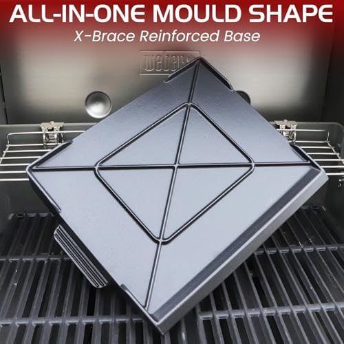 Cast Iron Griddle Gas Grill Pan Insert for Weber Charbroil Nexgrill Replacement Parts Universal Stove Top Flat Charcoal Cooking Plate Outdoor Camp Tailgating Teppanyaki Accessory 17" x 13" - Image 4
