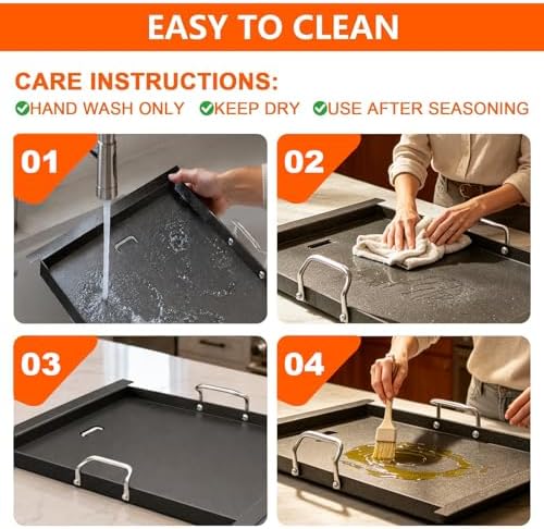 30"x19.2" Pre-Seasoned Carbon Steel Griddle Insert for Bull 4 Burner Angus - Image 7