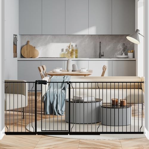 Fairy Baby 85.8-90.5 Inch Extra Wide Baby Gate No Drill Adjustable Pet Gate by FairyBaby