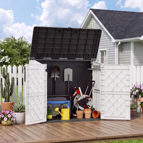 Bifanuo 36 Cu Ft Resin Outdoor Storage Shed, Horizontal Storage Cabinet - Image 3