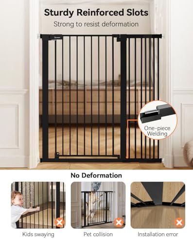 COMOMY 42" Extra Tall Baby Gate for Stairs, Fits 29.5" to 43.3" Openings - Image 4