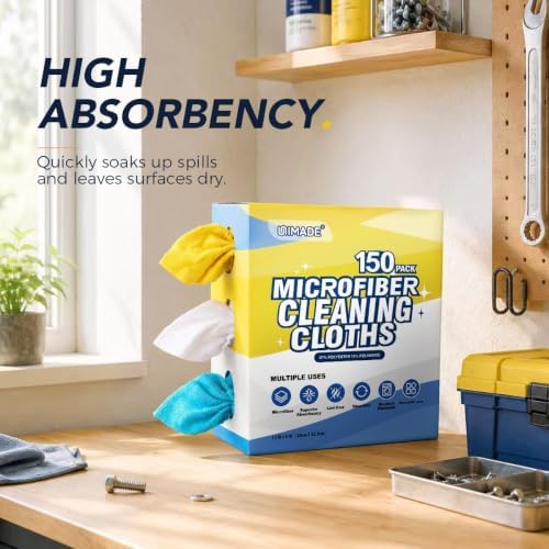UNIMADE Microfiber Cleaning Cloth, 150 Pack Microfiber Towels for Cars - Image 2