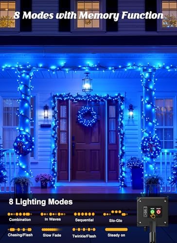 Brightown 2 Pack Solar String Lights Outdoor Waterproof, 80 FT 200 LED - Image 3