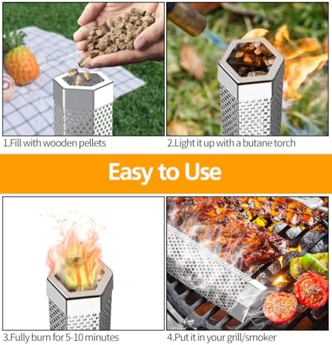 2 Pack 12in Pellet Smoker Tube, for All Grill & Smoker Hot/Cold Smoking - Image 5