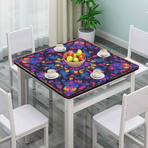 Outdoor Tablecloth with Elastic, Mandala Madness Pattern Printed on Polyester Pub Table Cover, Great for Picnics BBQs Daily Meals, Fit for 52" x 52" Square Tables - Image 2