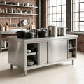 Stainless Steel 40×19×32 in Commercial Prep Work Table by Unknown