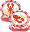 50 PCS Crawfish boil Oval Paper Plates Large 11” Disposable Crawfish Tray Party Decorations Barbecue Supplies Favor for Crawfish Platter BBQ Gathering Picnic Cookout Carnival Party Tableware Set by Qyeahkj